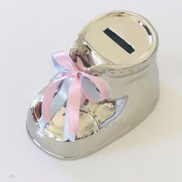 GODINGER Non-Tarnish Nickel Plated Finish Baby Trinket Keepsake Money Bank NIB - Picture 15 of 16